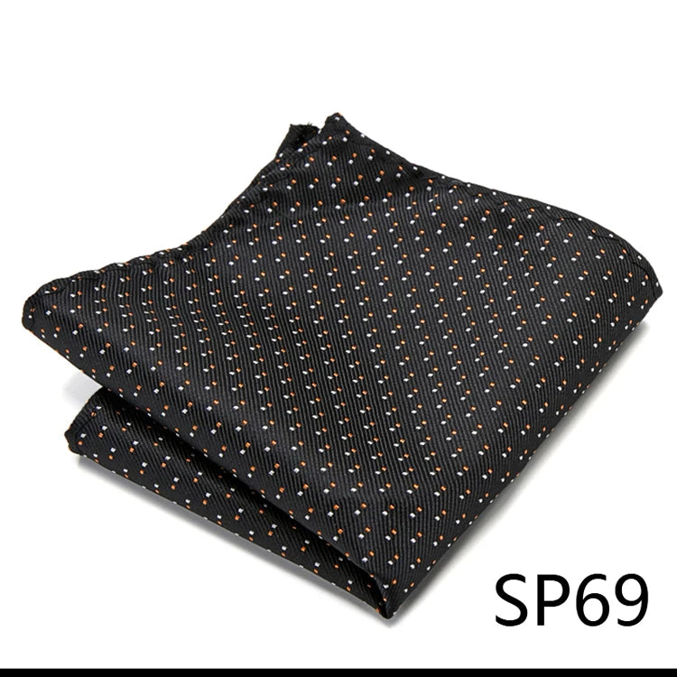 High Grade 2023 New Style Hot sale Silk Handkerchief Black Suit Accessories Solid Men Abraham Lincoln's birthday Pocket Square
