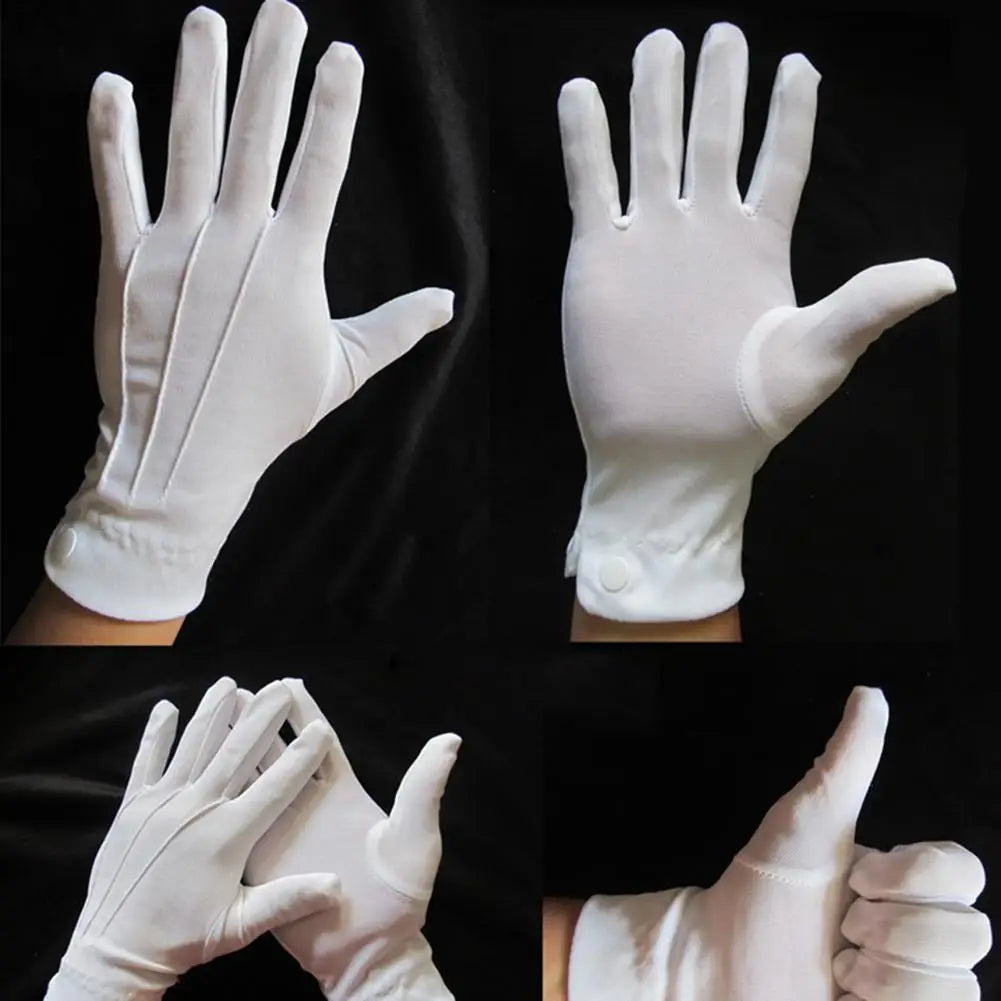 Adult White Formal Gloves Men Tuxedo Guard Parade Santa Inspection Dress Cheap Working Gloves