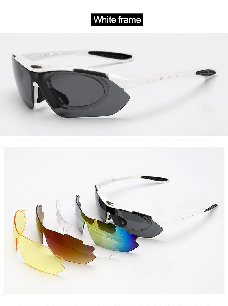 Cycling Glasses For Men's Women Men Outdoor Sports Bicycle Sunglasses MTB Road Goggles Eyewear 5 Lens Bike Equipment Driving