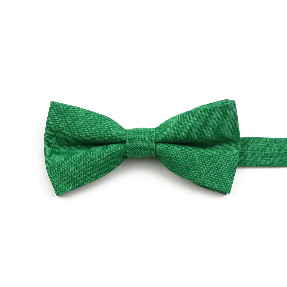 High Quality Mens Solid Color Bowtie Set For Men Children Wedding Party Dinner Accessory Pink Orange Father-son Bow Tie Gift