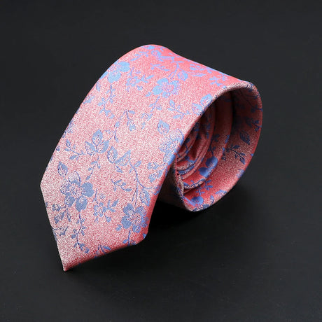 26 Styles Men's Jacquard Novelty Ties Skinny Floral Paisley Striped  Necktie Business Narrow Suit Shirt Daily Wear Accessories