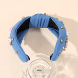 Knotted Wide Headbands Diadem For Back To School Pearls Pencil Hair Bands Kids Head Hoop Girls Children Daily Tiara Accessories
