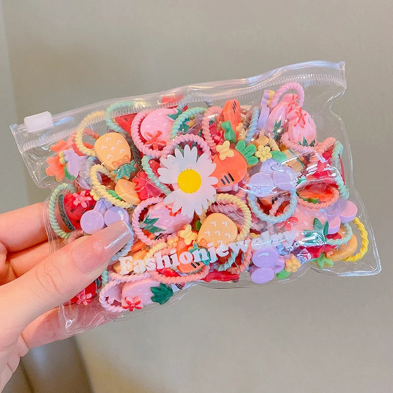 20Pcs/Set infant Cute Bowknot Headbands Girls Elastic Hair Bands Bows Headwear for Kids Cartoon Ornaments Gift Hair Accessories