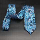 Luxury 7CM Mens Necktie Paisley Ties For Man Groomsman Jacquard Woven Gold Orange Color Neck Tie Business Party