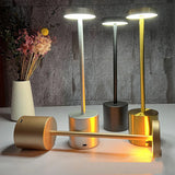 1PC Metal Classic Table Lamp USB Rechargeable Night Light Stepless Dimming Touch 3 Level Bedside Lamp Hotel Bar Decoration