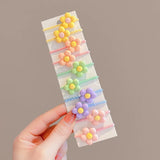 40PCS/10PCS Hair Accessories For Girl Elastic Hair Bands Cute Flowers Style Hair Ring Children Birthday Party Headdress Headwear
