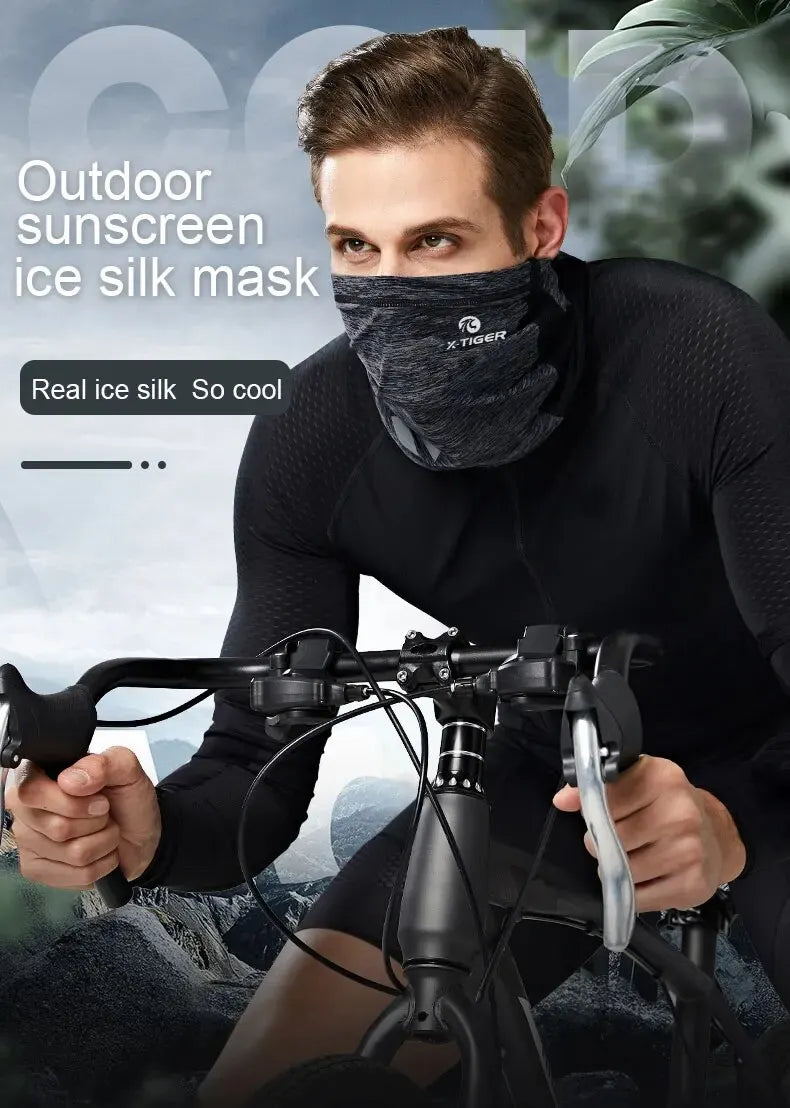 X-TIGER Cycling Face Mask Absorb Sweat Breathable Fishing Training Sport Face Scarf Neck Gaiter Summer Face Bandana