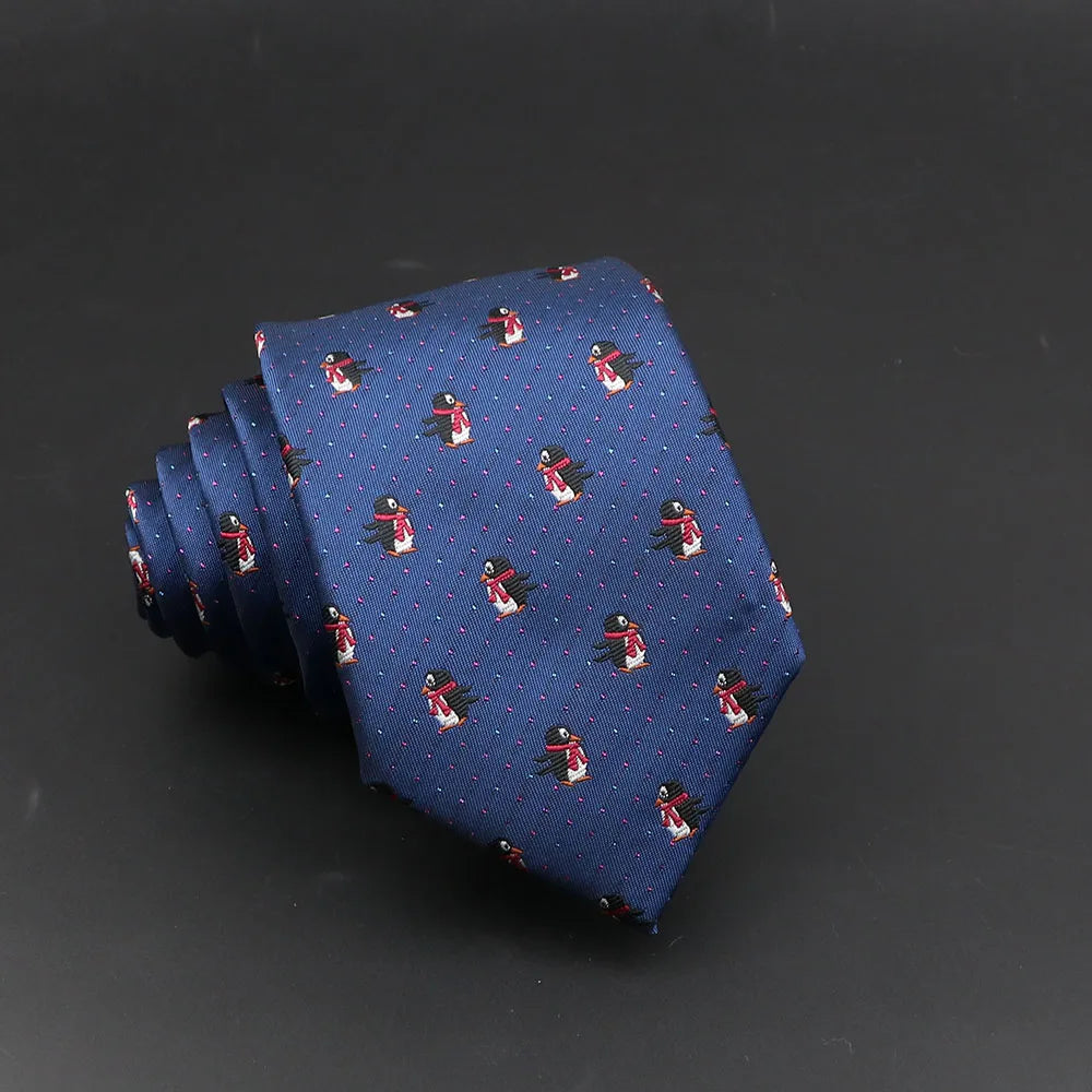 Cute Cartoon Pattern Animal Floral Printed Tie For Men Narrow Slim NeckTie Wedding Red Navy Party Ties Cravat Accessories Gifts