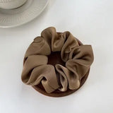 Silk Scrunchie Elastic Hair Bands Solid Color Women Girls  Headwear Fashion Headband Ponytail Holder Hair Accessories
