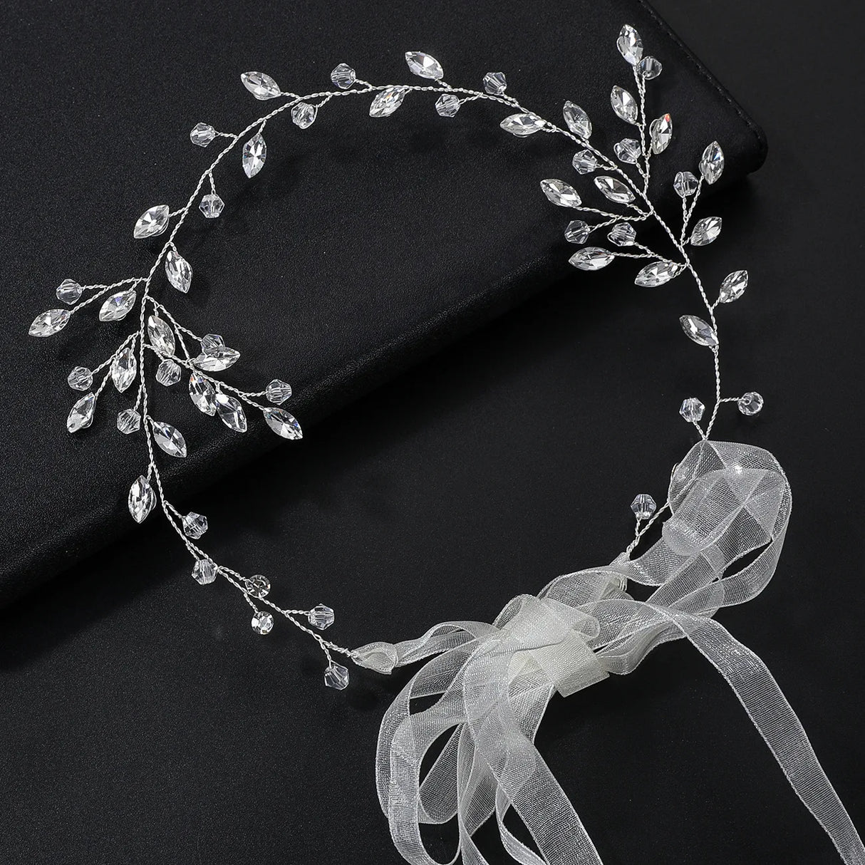 Wedding Headbands For Women Bride Handmade Crystal Rhinestone Tiaras Silver Color Hairbands Hair Accessories Queen Headband Gift