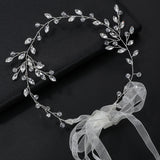 Wedding Headbands For Women Bride Handmade Crystal Rhinestone Tiaras Silver Color Hairbands Hair Accessories Queen Headband Gift