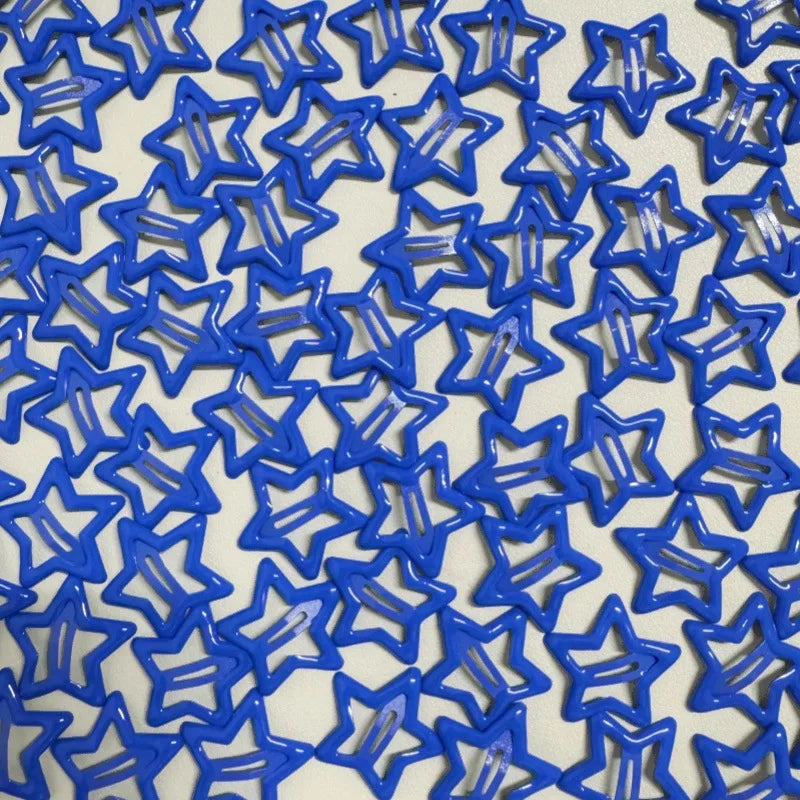 KYDZSW 10Pcs Children Cute Colors Geometric Stars Ornament Hair Clips Girls Lovely Sweet Hairpins Kid Hair Accessories