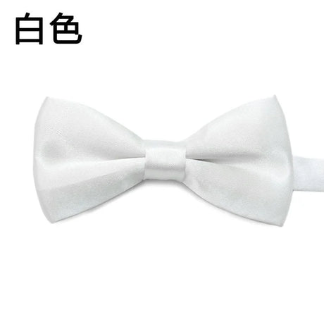 Fashion Kids Solid Color Bow Ties Imitation Silk Student Bowties Soft Black Red Butterfly Bowknot Wedding Party Cute Pet Cravat