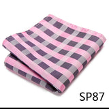 Pocket Square Handkerchief Nice Handmade Woven 100% Silk Hanky Pocket Square Printed  hombre Pink Office Clothing accessories