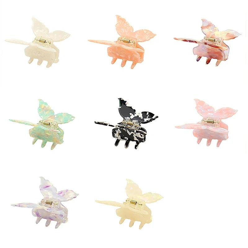 Retro Butterfly Hair Clips Back Of The Head Hair Claws Sweet Coiled Hairpin Women Lady Girl Headwear Hair Styling Tools
