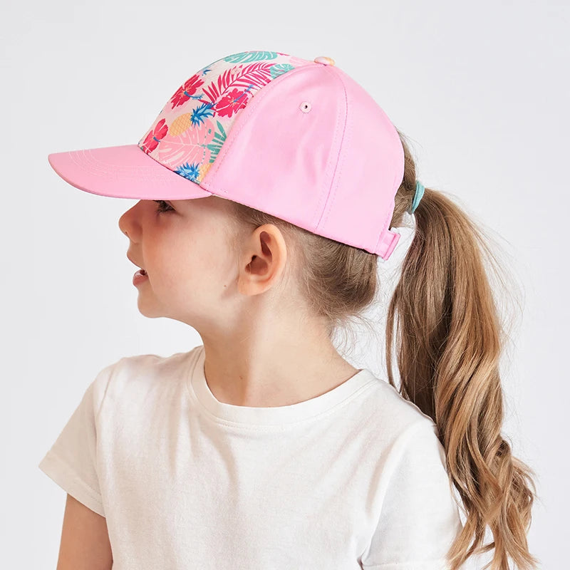 Fashion Candy Color Kids Baseball Cap Sun Protection Boy Girls Hat Adjustable Travel Peaked Caps Hat High Ponytail Kids Boy Hat
