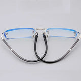 Luxury Blue Light Blocking Reading Glasses Women Men Cutting Frame Presbyopia Eyeglasses HD Lens Farsighted Prescription Eyewear