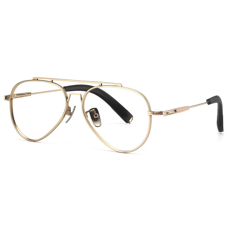 Classic Desgin Pure TitaniumDouble Bridge Glasses Men Optical Frame Luxury Ultra Light Eyegalsses Frames Myopia Eyewear Frame