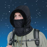 Plush Warm Hat Thickned Beanies Cap Outdoor Windproof Scarf One-Piece Hat Hood Cover Fleece Hat for Cycling Running Waterproof