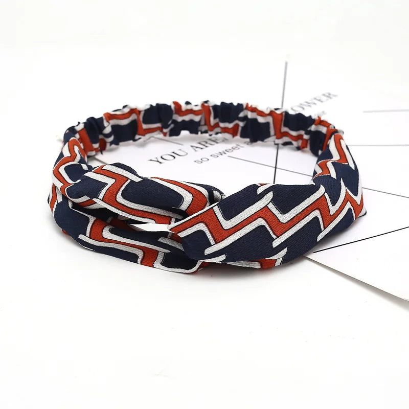 Women Headband New Fashion Hair Bands Bohemian Cross Elastic Hair Band For Ladies Black Purple Female Head band Hair Accessories