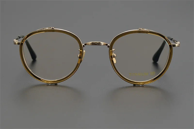 Exquisite Titanium Handmade Glasses Frame Mens Women Retro Square Spectacle Frames Eyeglasses Japanese Design Oval Round Eyewear