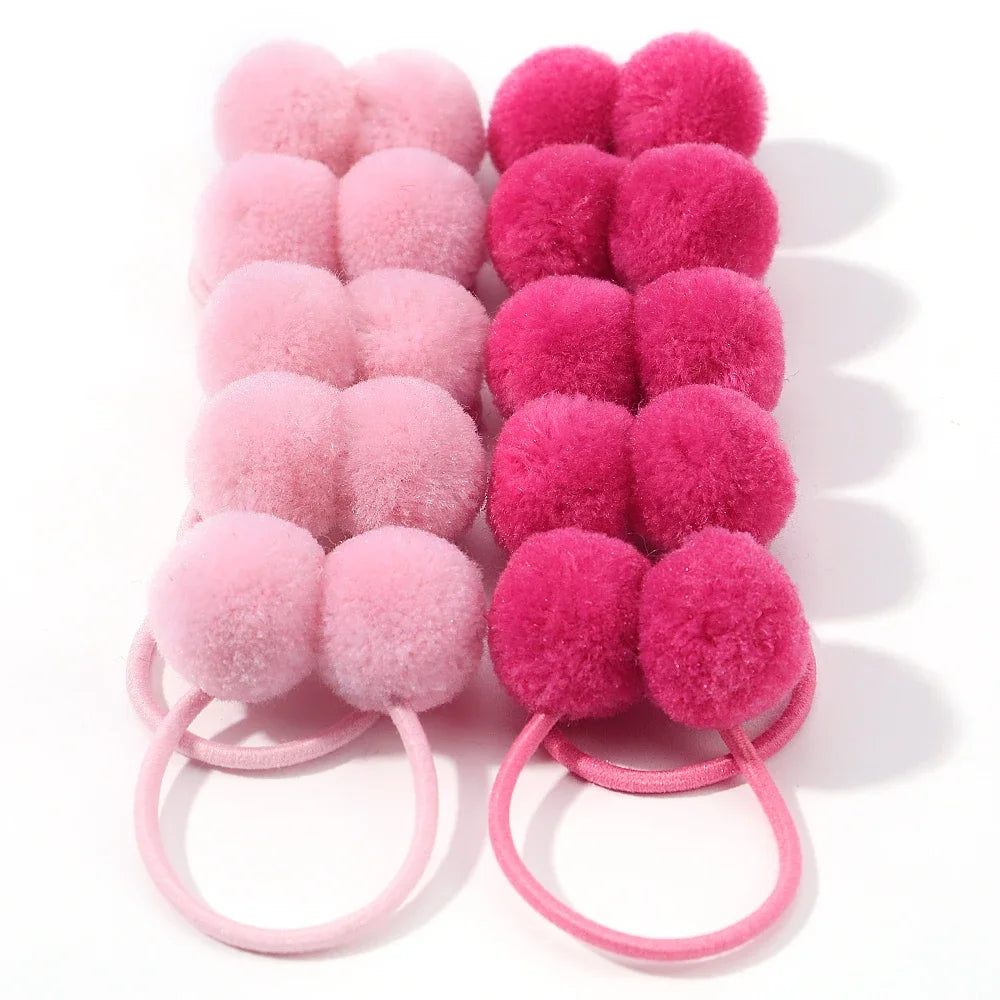 10Pcs/lot Grosgrain Ribbon Pigtail Hair Bows Elastic Hair Ties Hair Bands Holders Girls Baby Hair Accessories for Baby Infants