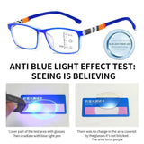 Blue Ray Blocking Anti-Blue Light Reading Glasses Multifocal Progressive Near Far Square Eyeglasses Ultralight PC