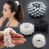 Handmade Pearl Bead Hair Ties Pearl Elastic Hairbands Beautiful Headwear Woman Fashionable Hair Accessories Korean Styling Tools