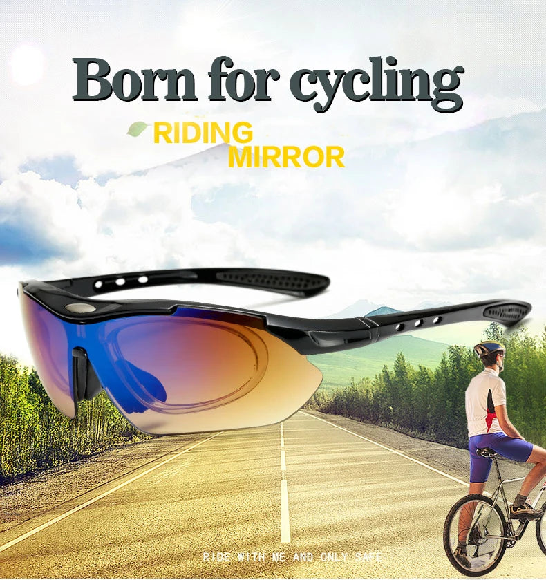 Cycling Glasses For Men's Women Men Outdoor Sports Bicycle Sunglasses MTB Road Goggles Eyewear 5 Lens Bike Equipment Driving