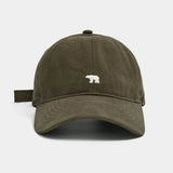 Outdoor Fashionable Unisex Retro Polar Bear Embroidered Baseball Cap New Style Versatile Big Head Circumference Duckbill cap