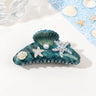 YHJ Starfish Hair Claw for Women Rhinestone Acetate Claw Clip Vacation Jewelry Hair Clip Trendy Claw Clips Hair Accessories