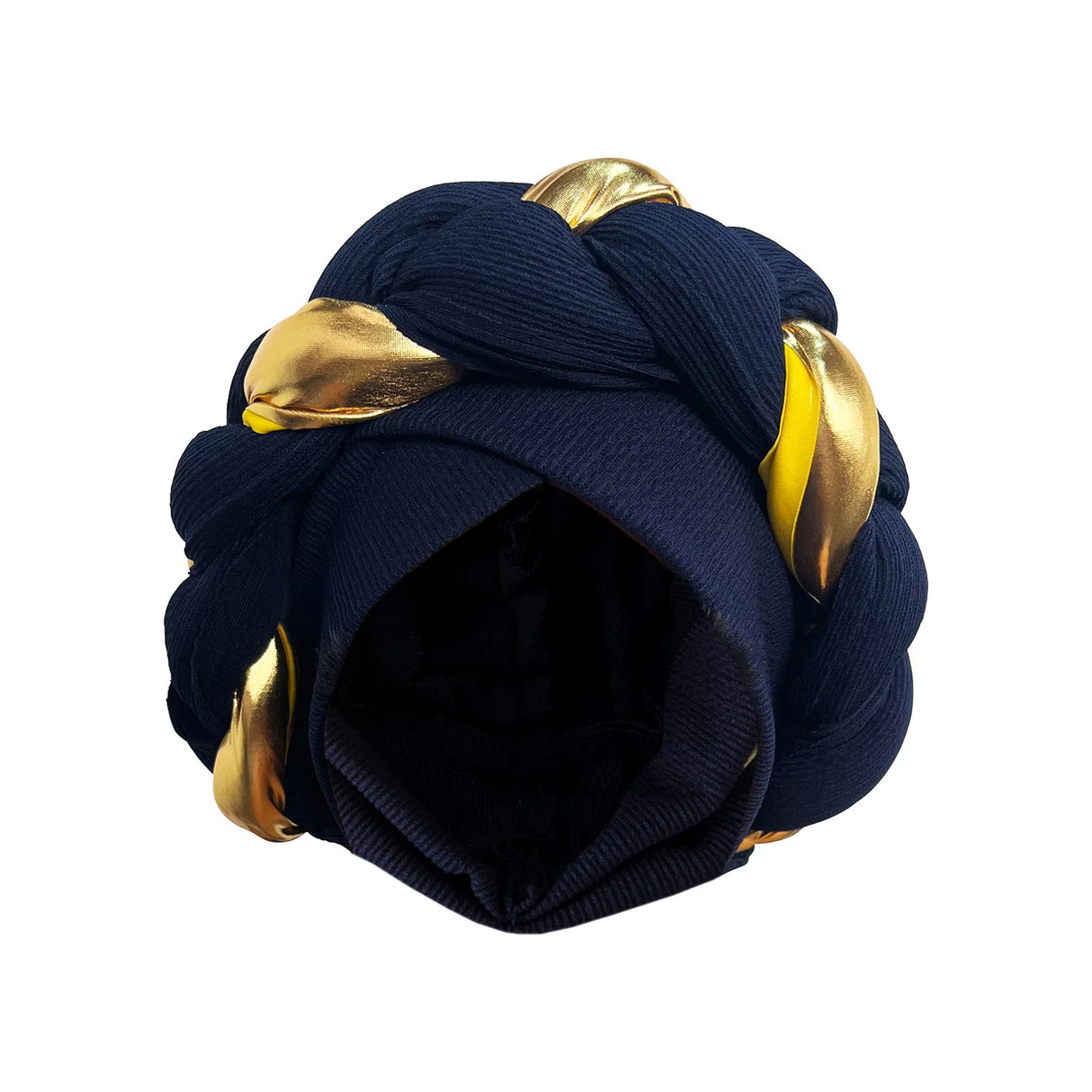 2024 New African Women Pleated Beanie Headwrap Hat Hair Accessories Arab Wrapped Muslim Hijab Turban Cap Female