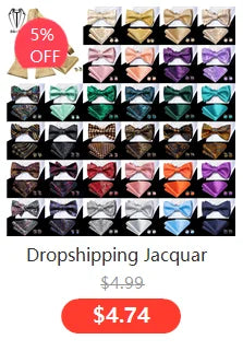 Hi-Tie Jacquard Silk Mens Bowtie Bow Tie Hanky Cufflinks Set Pre-tied Butterfly Knot Black White Grey Blue Red Green Pink Purple