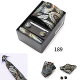 Men's Tie Gift Box With Neckties Handkerchiefs Cufflinks Tie Clips 6-Piece sets Group Business Wedding Festival Formal Ties