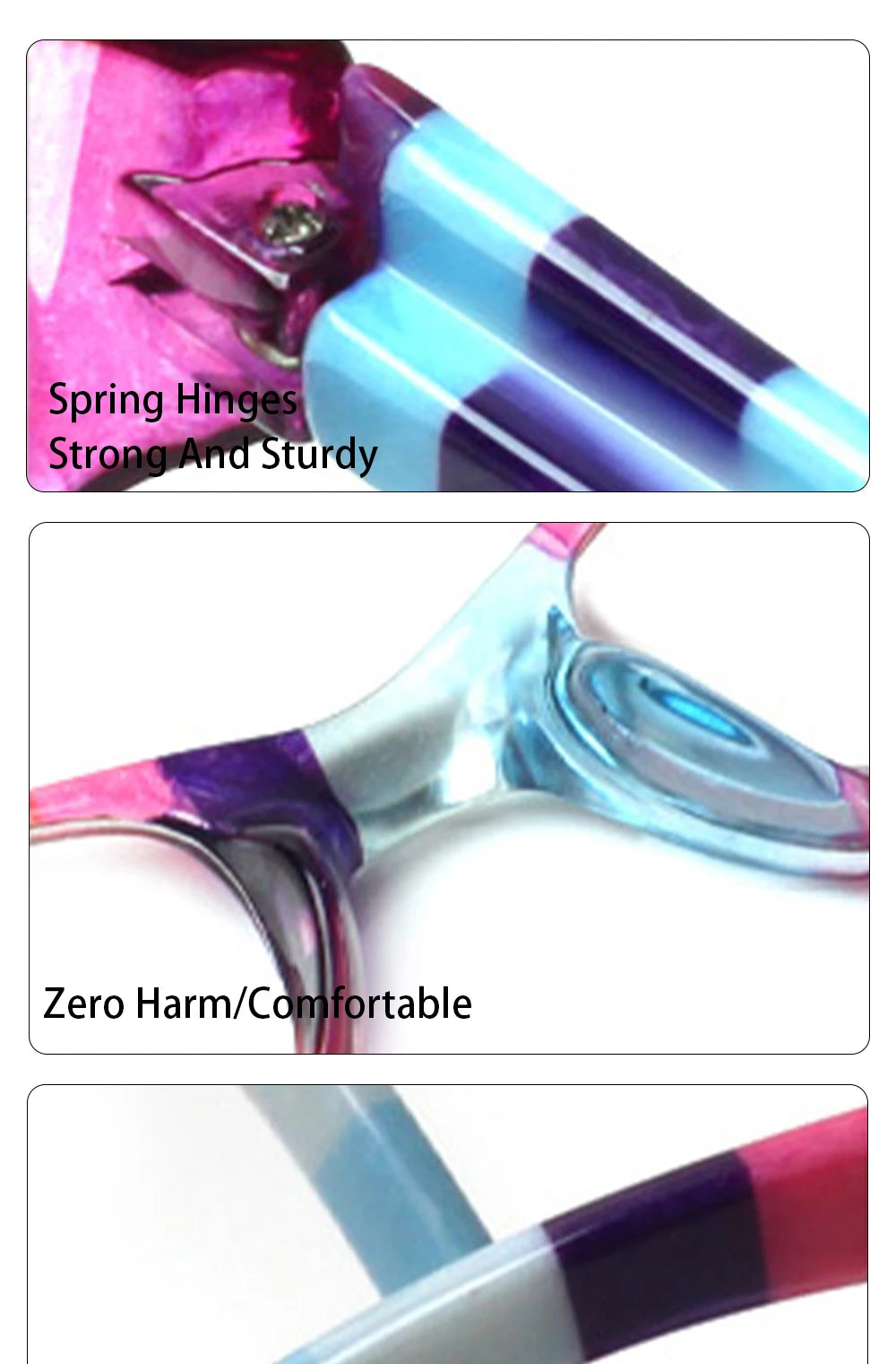 Blue Light Blocking Reading Glasses Spring Hinged Women with Striped Flower Frame Computer Goggle Reader Eyeglasses 0~+4.0