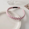 Spring Summer Women Colorful Head Hoop Princess Girls Sweet Plaid Cloth Headbands for Children Daily Headpiece Hair Accessories
