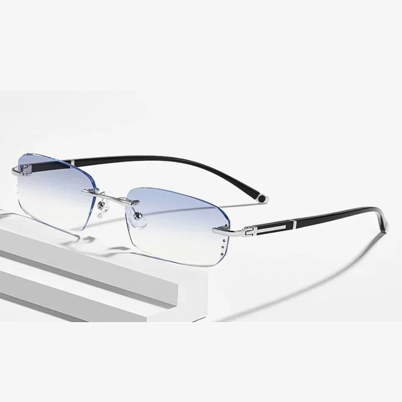 Luxury Blue Light Blocking Reading Glasses Women Men Cutting Frame Presbyopia Eyeglasses HD Lens Farsighted Prescription Eyewear