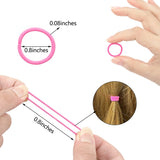 100PCS Baby Hair Ties, 36 Multicolors 2cm in Diameter No Crease Finger Rubber Hair Elastics,Small Thin Hair Ponytail Holders Hai