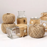 30-100m Hemp Cords String Twine Jute Rope Twisted Hessian Ribbon Wedding Birthday Christmas Party Gift Wrap Ribbons DIY Supplies