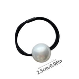 High Elastic Heart Pearl Round Shape Rubber Bands For Women Hair Band Kids Children Sweet Candy Color Hairbands Hair Accessories