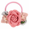 Handmade Flower Elastics Hair Ties For Kids Girls Stretchy Rubber Hairband Slim Headband Scrunchies Ponytail Holder Ring Loop
