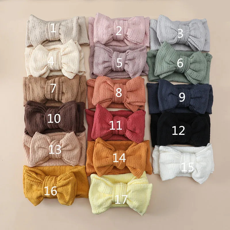 Baby Headband Hair Accessories Infant Girl Hairbands Bows Elastic Turbans for Newborn Babies Cotton Knitted Hair Band Baby Items