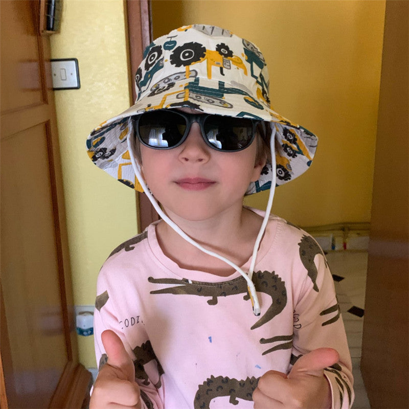 Summer Panama Baby Girls Hat Autumn Cartoon Boys Fisherman Hat Baby Sun Hat Outdoor UV Bucket Hat for Kids Toddler Bonnets