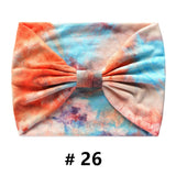 Tie Dye Headbands for Women Wide Turban Headwrap Knotted Vintage Hairbands Cotton Bandanas Bandage Headscarf Hair Accessories