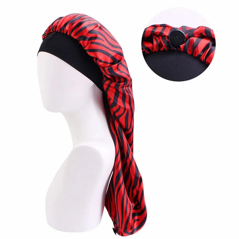 Unisex Elastic Bonnet Long Hair Sock Dreadlock Braids Cap Sleep Hats Head Wrap Turban Night Cap Hair Care Nightcap for Women Men
