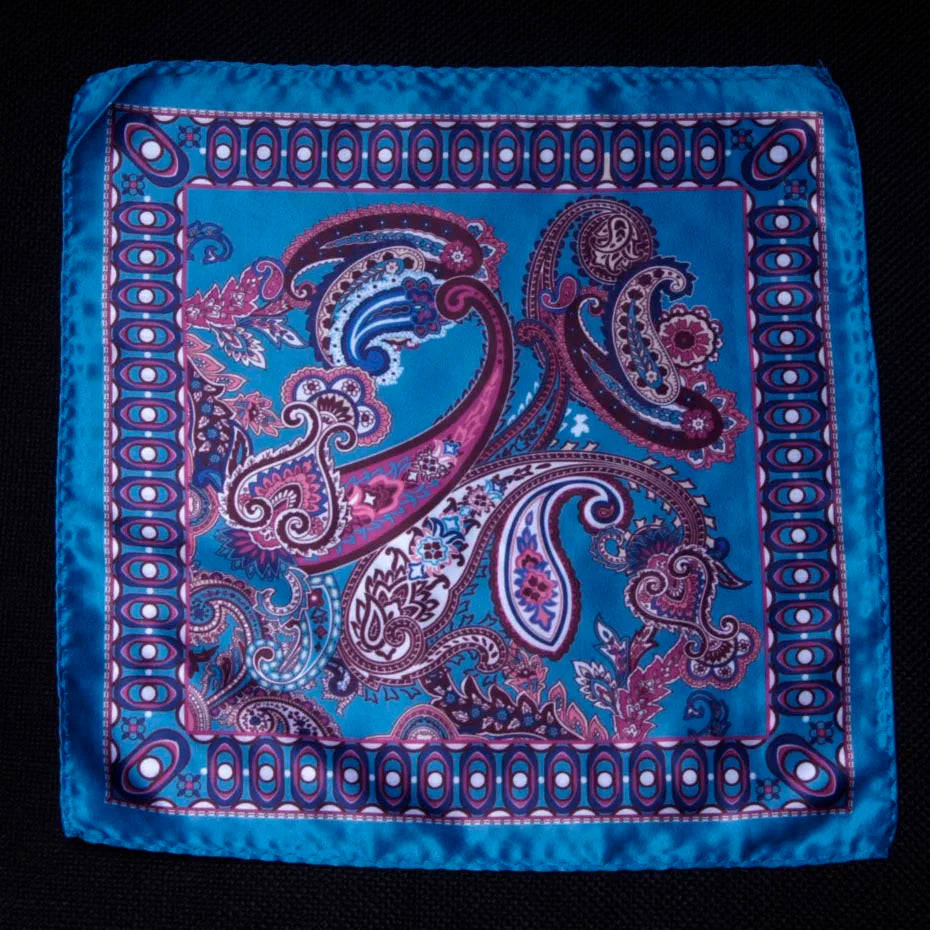 Luxury Mens Handkerchief Silk Accessories Hanky Pocket Squared Handkerchief Pocket Scarf Paisley Polka Dots Party Wedding Prom