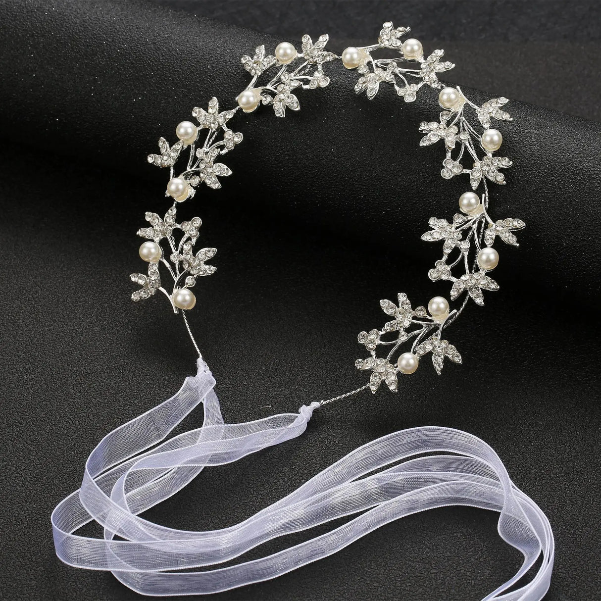 Wedding Headbands For Women Bride Handmade Crystal Rhinestone Tiaras Silver Color Hairbands Hair Accessories Queen Headband Gift