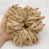 Elastics Chiffon Hair Band Solid Color Big Circle Scrunchies for Women Girl Ponytail Holder Hair Rope Hairband Hair Accessoires