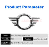 1 piece Metal for Mini Cooper One S F55 F56 F57 F60 R55 R56 R57 Countryman Car Door Lock Pin Wing Emblem Badge Decal