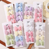 4Pcs/set Butterfly Hair Clip Set for Girls Double Layered Bow Cute Bangs Hair Pin Cotton Safe Kids Baby Hair Accessories Set